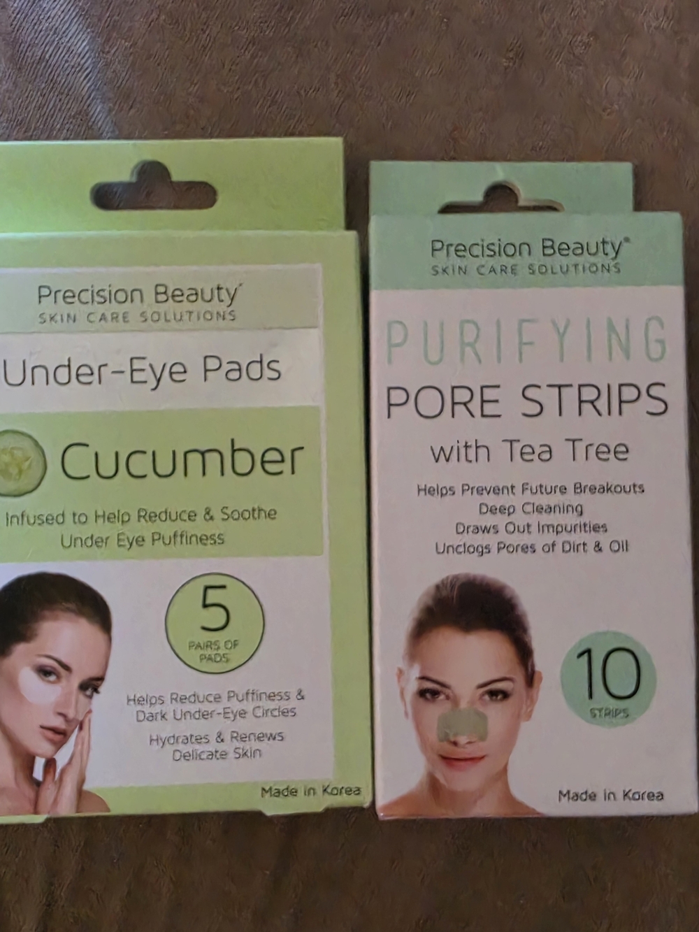 Precision Beauty Under-Eye Pads & Purifying Pore Strips - Green